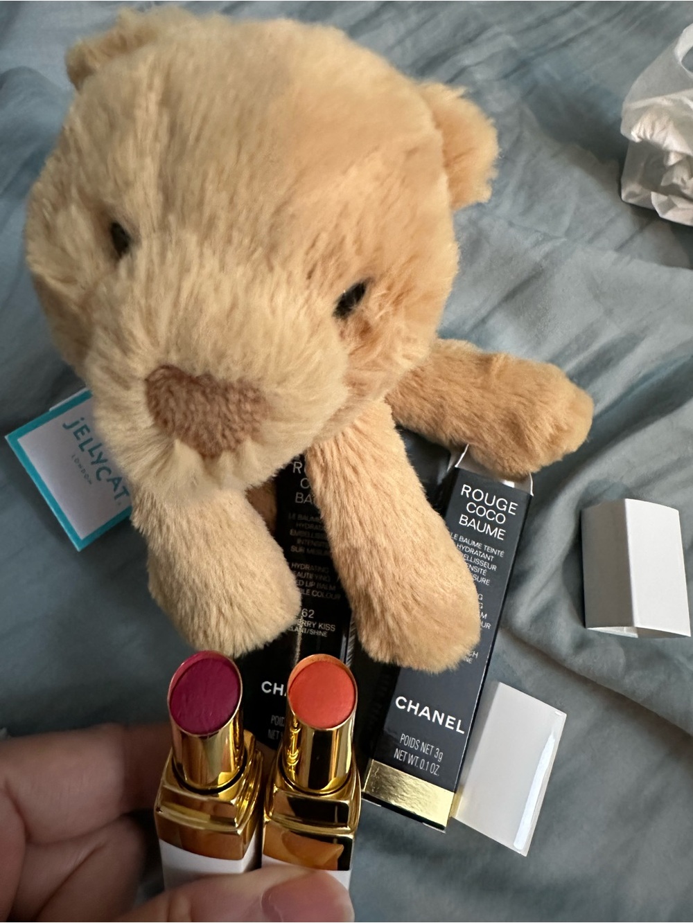 Chanel Rouge Coco Baume set of 2
762 and 754
